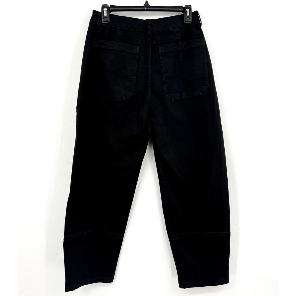 EVERLANE Women's The Utility Barrel Pants Size 10 TALL Black Cotton Twill NWT - Picture 9 of 14